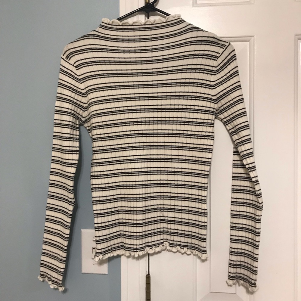 Black and white striped sweater